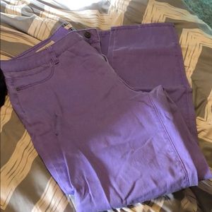 Bright purple jeggings. Barely worn!